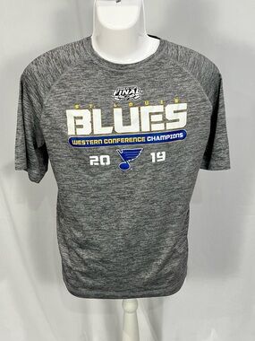 Fanatics Gray St. Louis Blues 2019 Western Conference Champions Tee